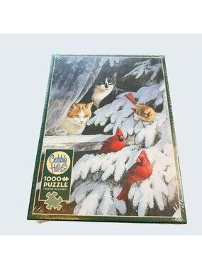 NEW Cobble Hill Puzzle Bird Watchers Cat and Bird